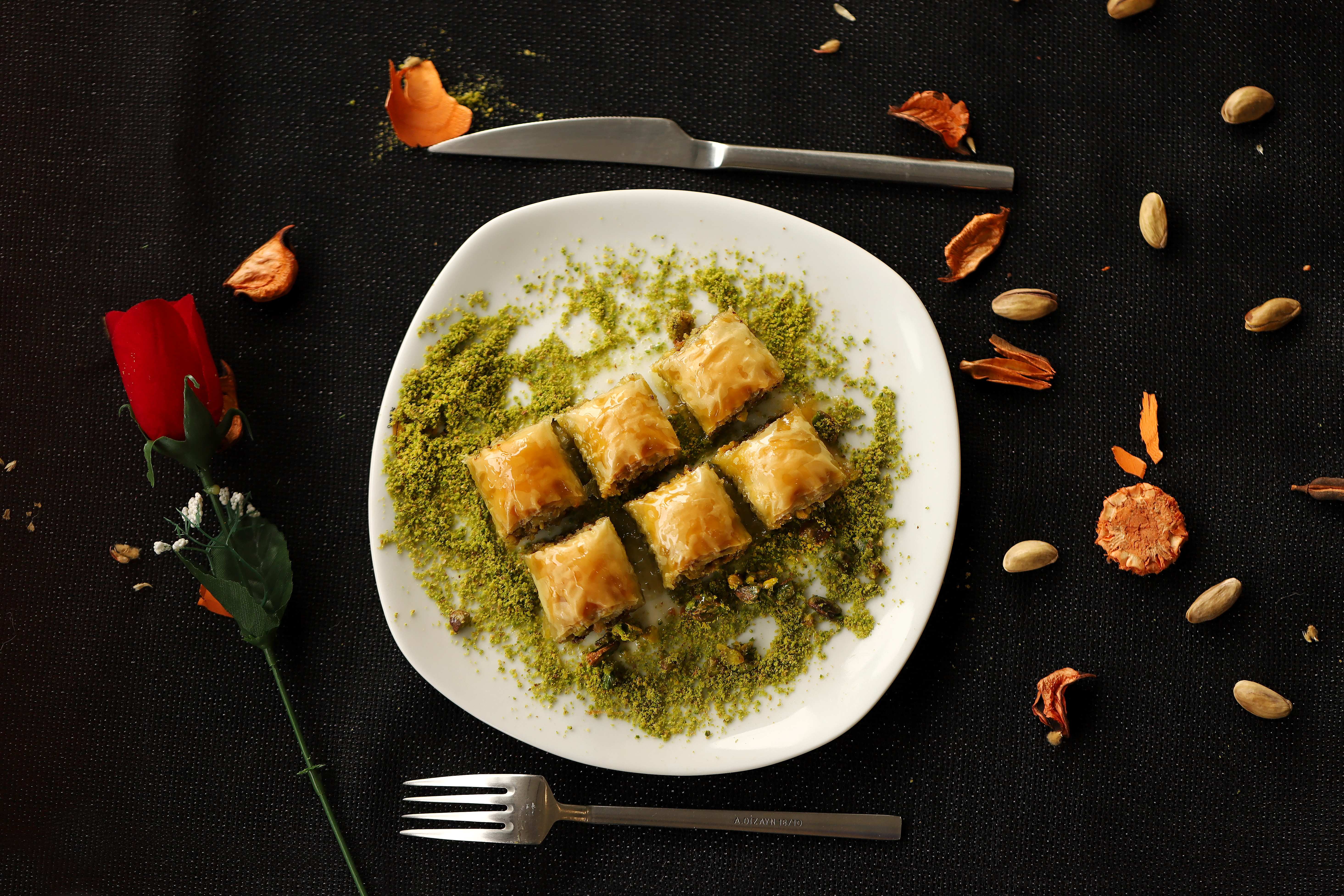 Özel baklava çeşidi, yakın plan